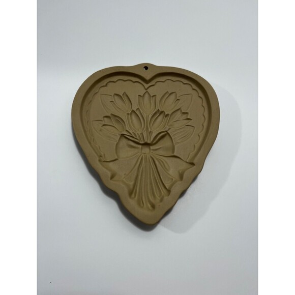 Hill Design Vintage Brown Bag Cookie Art Mold TULIP BOUQUET in HEART - 1989 - Picture 1 of 5